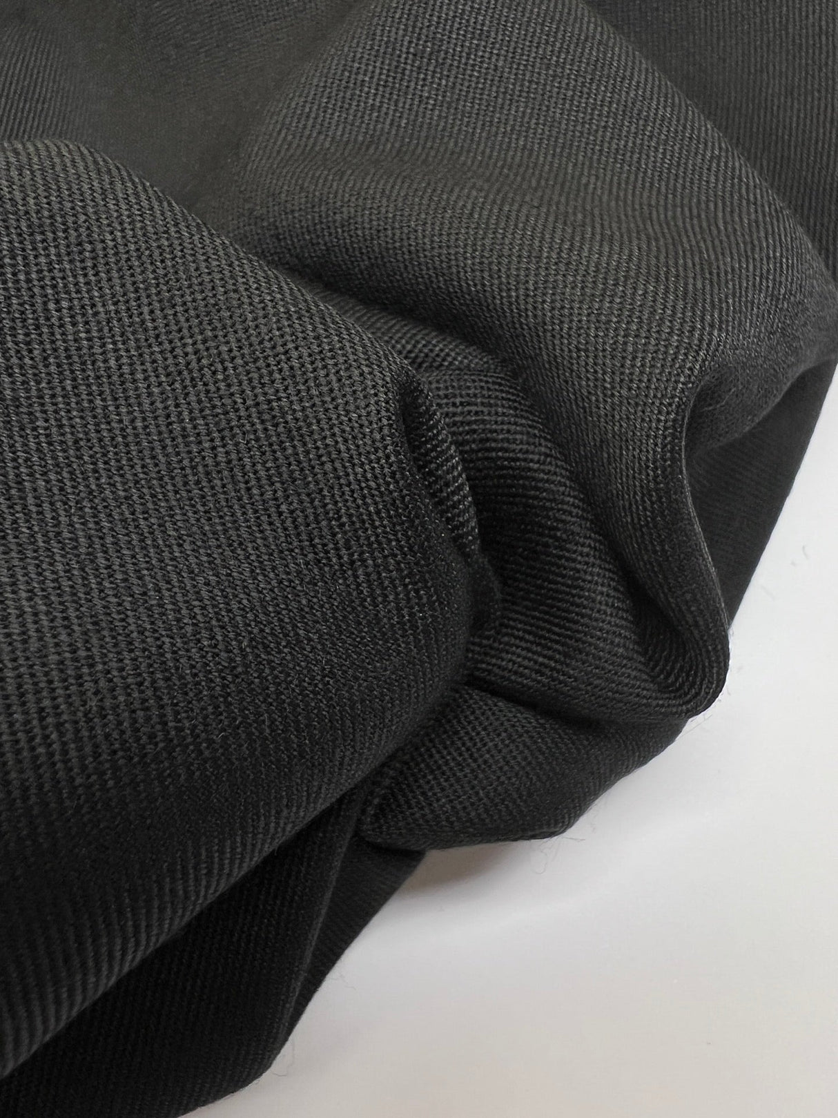 Wool Twill Suit Fabric Black