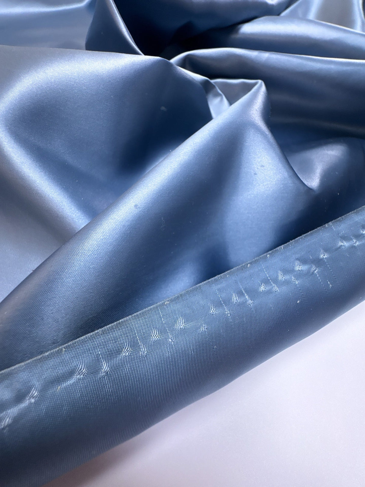 Polyamide Sateen Blue Shades Fabric