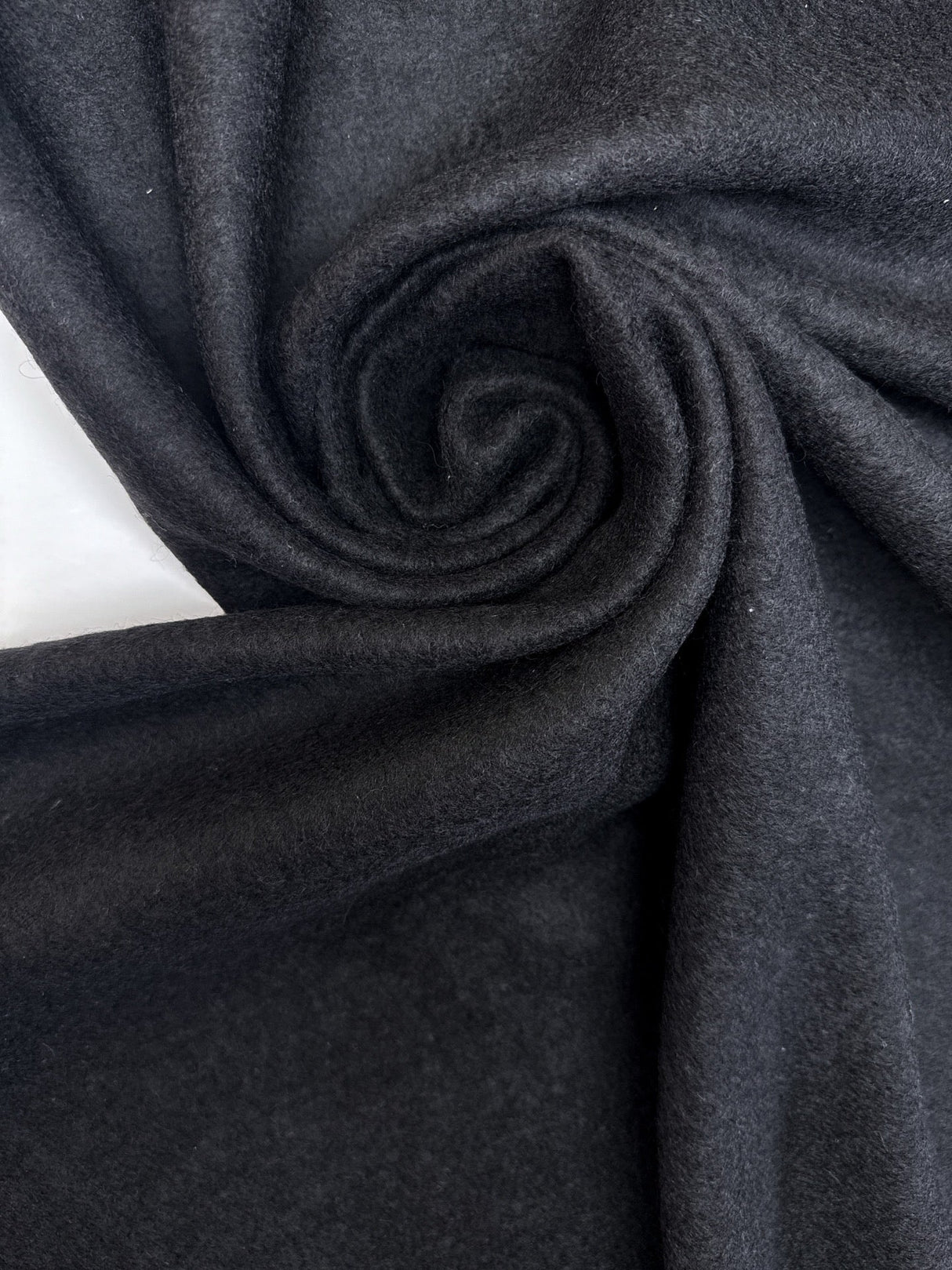 Black Sequined Wool Knitted Fabric