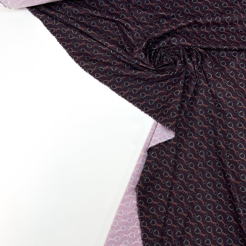 Polyamide Elastane Knit Geometric Brown-Green