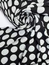 Polyamide Crepe Geometric Black White