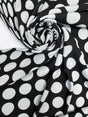 Polyamide Crepe Geometric Black White