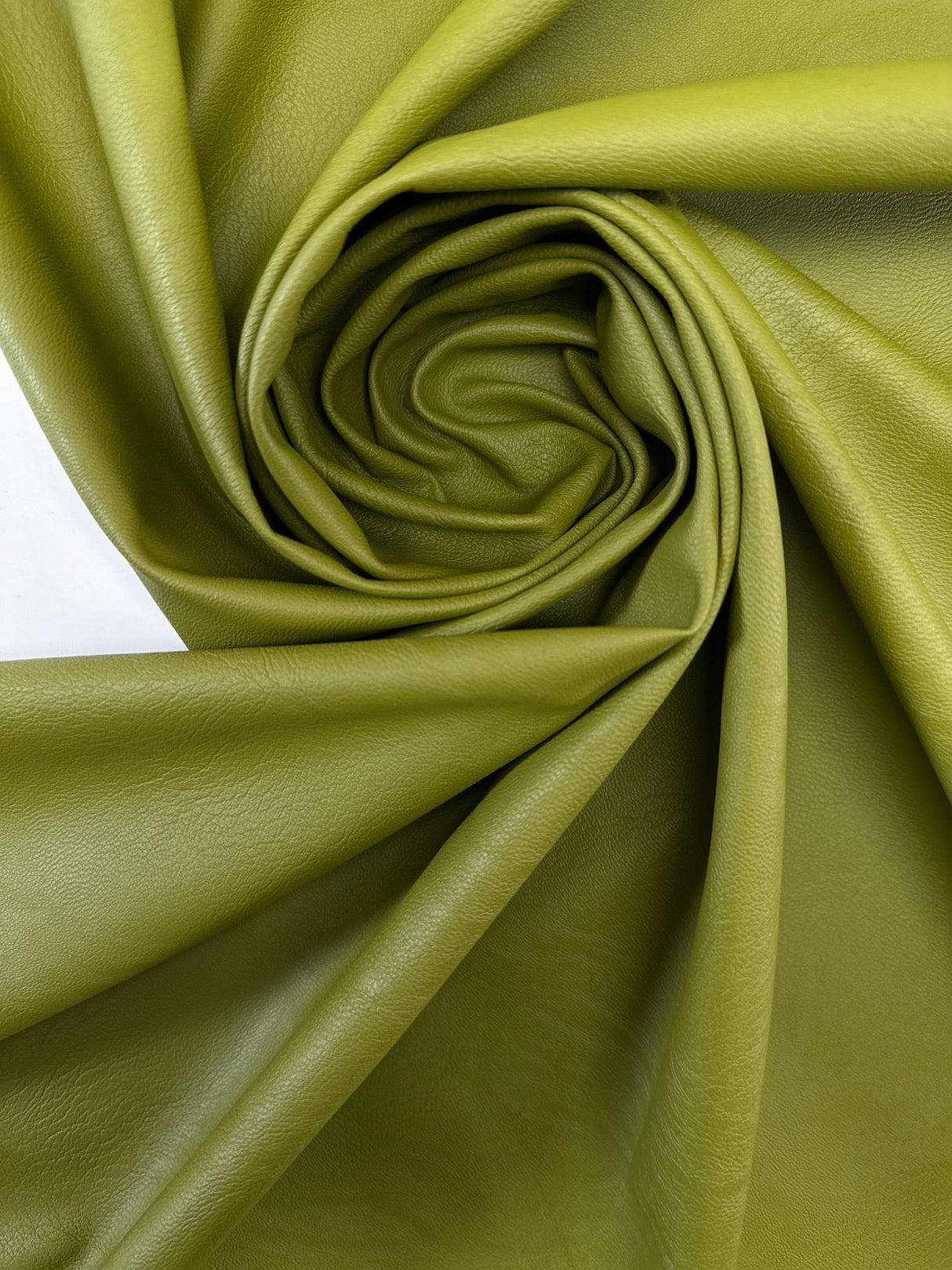 Eco Leather Knitted Fabric Green White