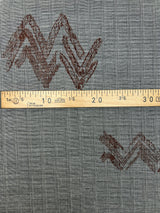 Wool Printed Abstract Striped Fabric