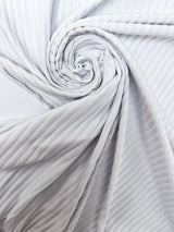 Polyamide Elastane Ribbed Knit White