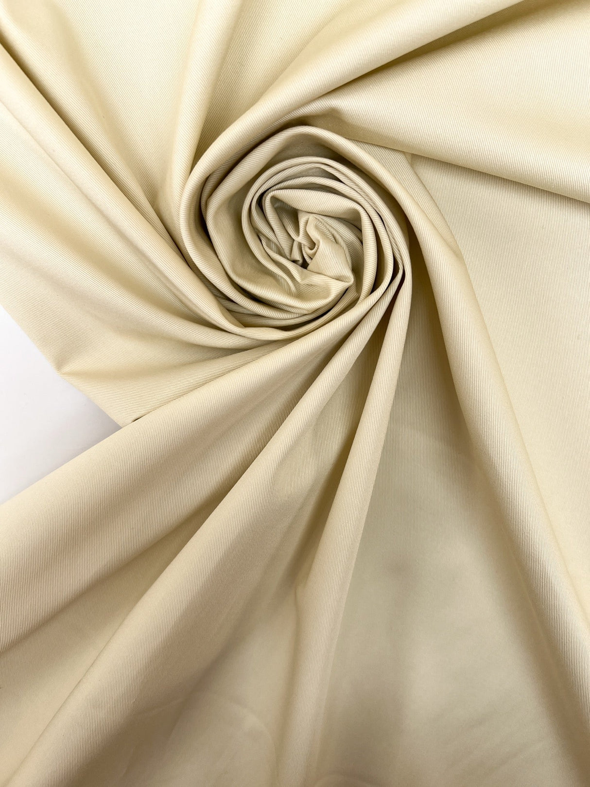 Cotton Twill Beige White Stretch