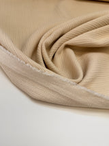 Cotton Ribbed Fabric Beige Stretch