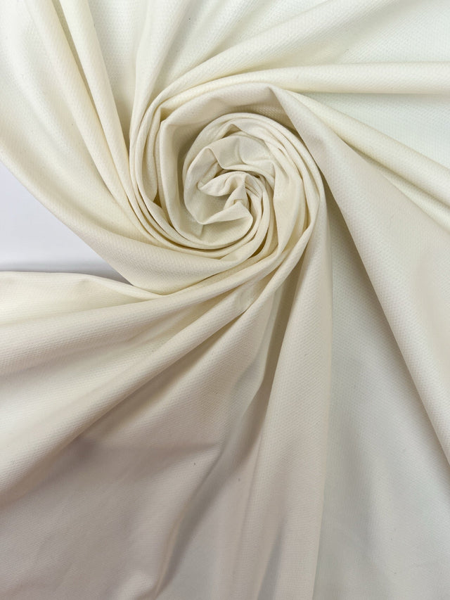 Cotton Polyamide Elastane Woven White
