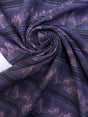 Printed Purple Pink Wool Fabric