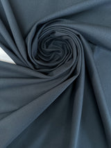 Blue Cotton Elastane Twill Suit Fabric
