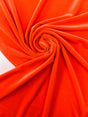 Orange Velour Knitted Fabric