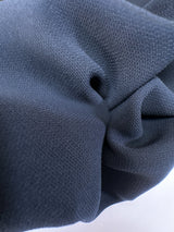 Blue Polyester Elastane Crepe