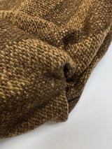 Italian Brown Striped Wool Fabric