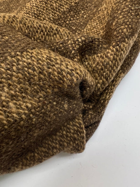 Italian Brown Striped Wool Fabric