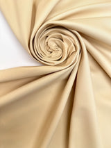 Cotton Polyamide Twill Beige Stretch