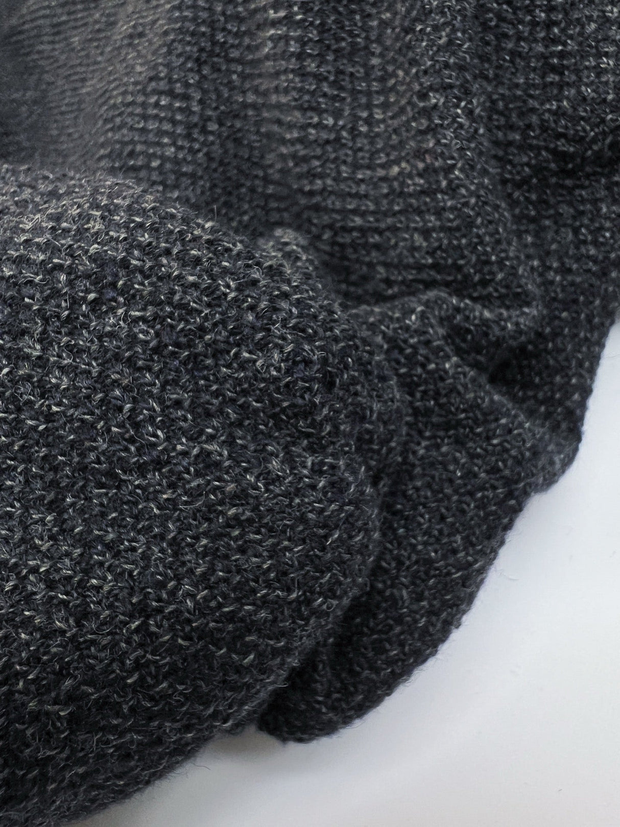 Wool Knitted Fabric Gray Blue