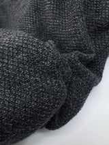 Wool Knitted Fabric Gray Blue