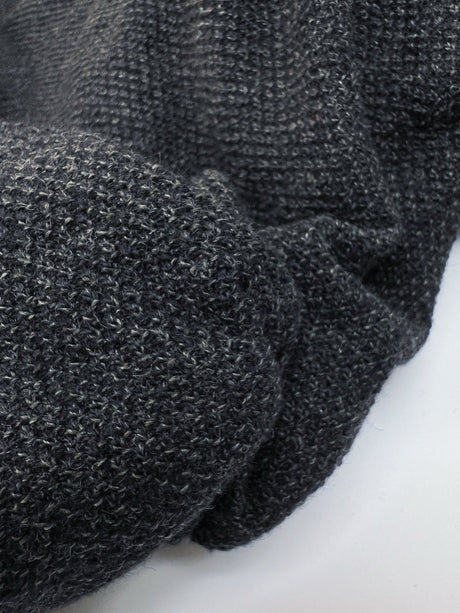Wool Knitted Fabric Gray Blue