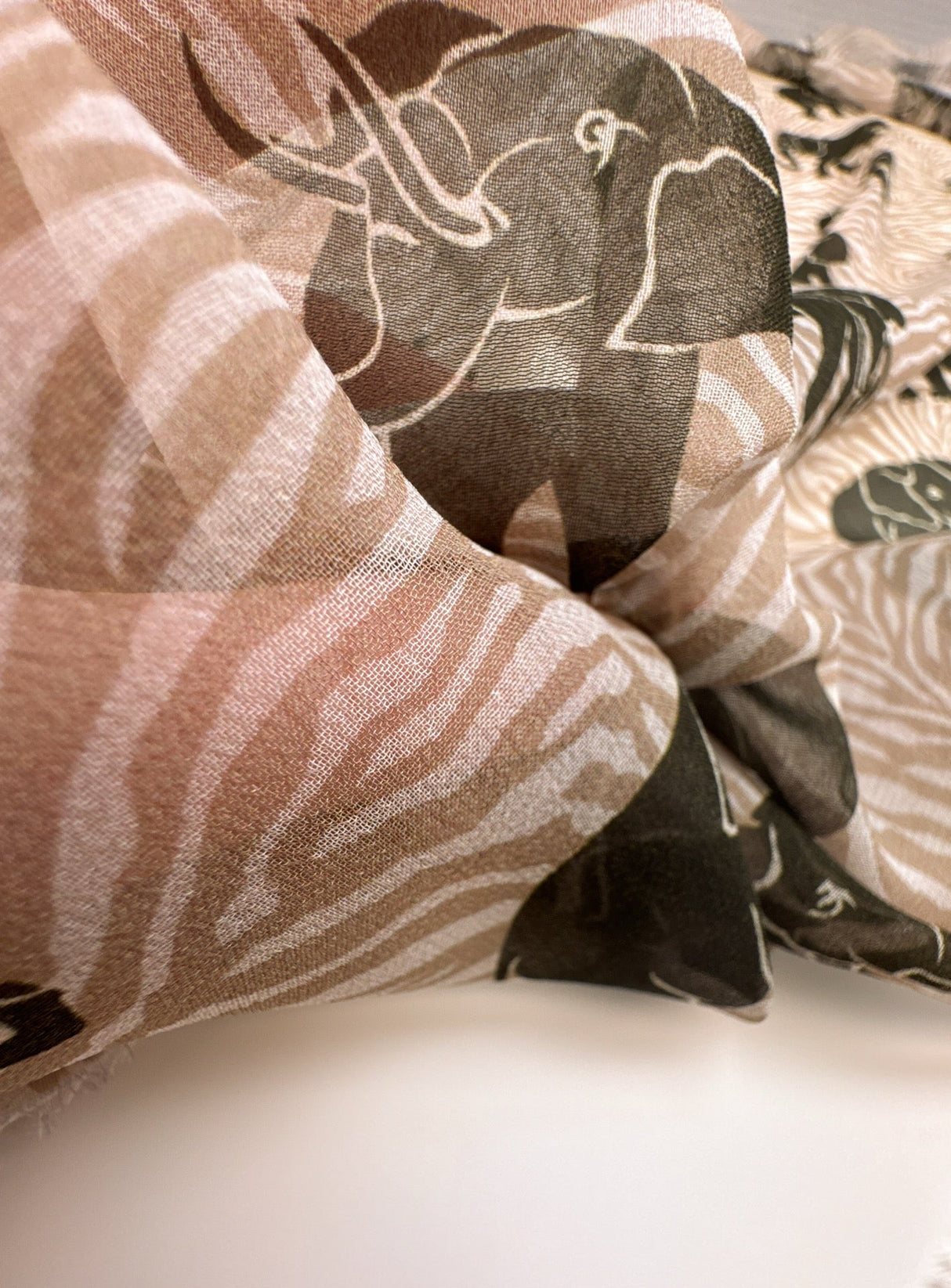Silk Chiffon Printed Graphic Animal