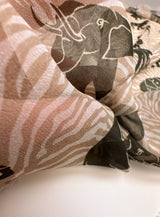 Silk Chiffon Printed Graphic Animal