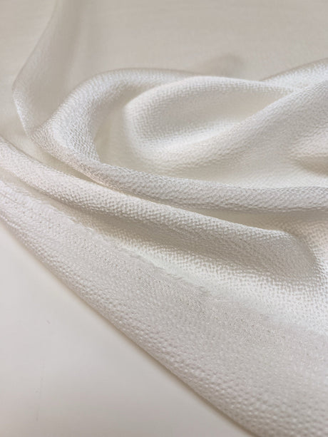 Acetate Silk Satin Weave Fabric White