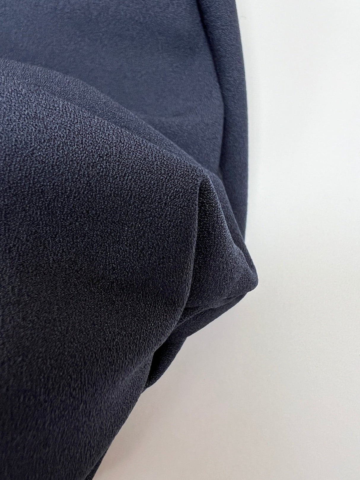 Blue Acetate Elastane Crepe