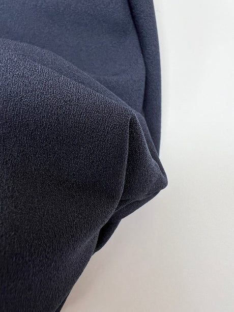 Blue Acetate Elastane Crepe