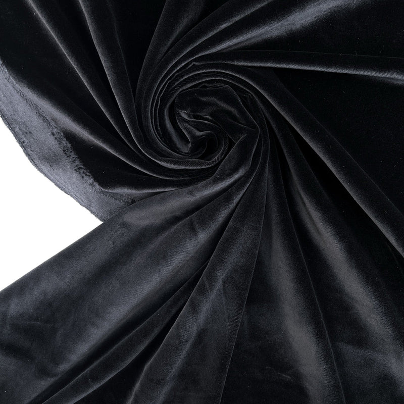 Cotton Viscose Velvet Black