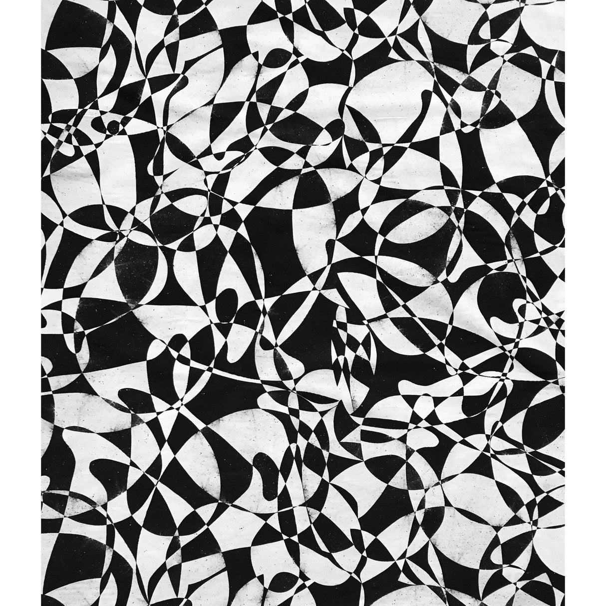 African Print Elastic Knit Fabric - Black, White Shattering The Glass Ceiling, 58" Width (1 Yard)