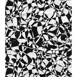 African Print Stretch Cotton Satin Fabric - Black, White Shattering The Glass Ceiling, 58" Width (1 Yard)