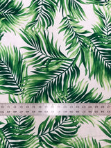 Big Leaves Design Polyester Spandex Fabric - Big Leaves Print, 58"-60" Width