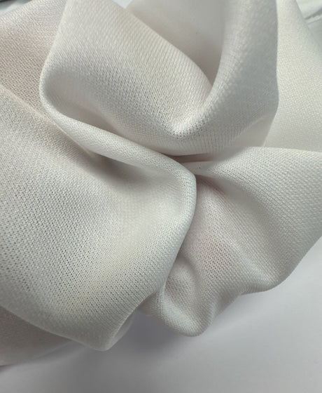 White Polyamide Elastane Knitted Fabric