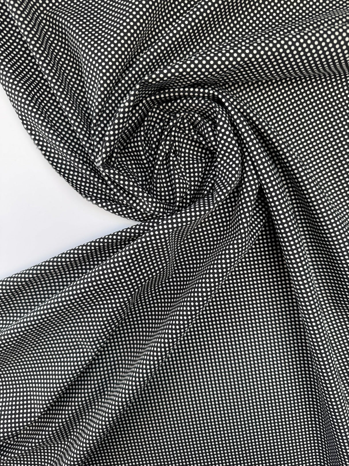 Cotton Poplin Gray Polka Dot