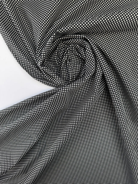 Cotton Poplin Gray Polka Dot