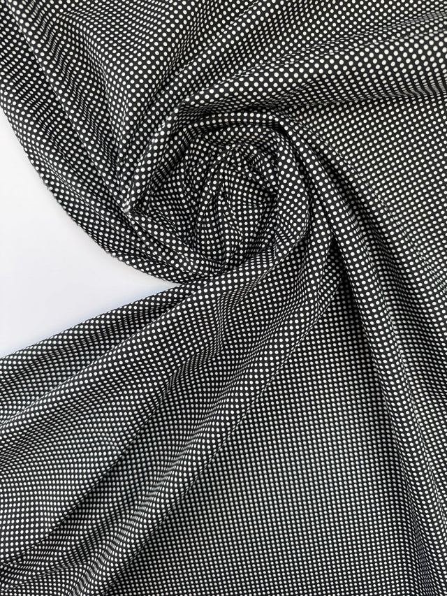 Cotton Poplin Gray Polka Dot