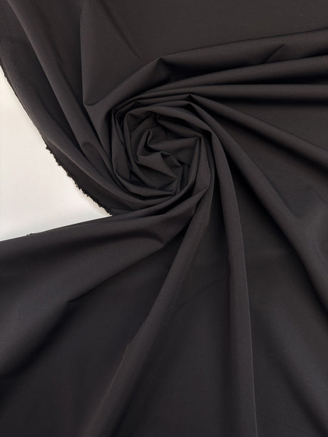 Virgin Wool Suiting Black Super 150s