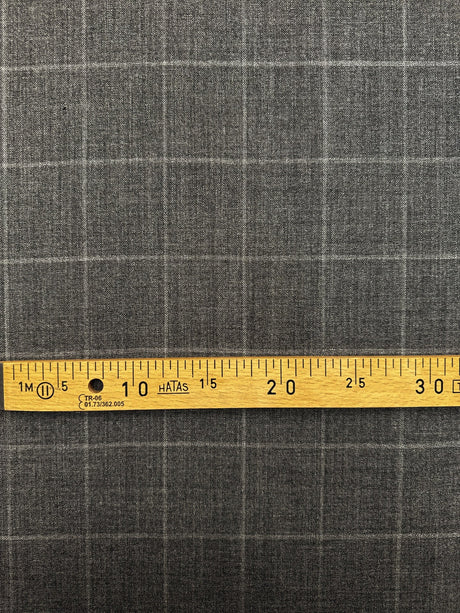 Wool Tweed Checked Gray