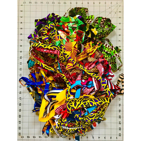 Fine Scraps African Print Fabric - Assorted Patterns, 44" Length (1 Pound)
