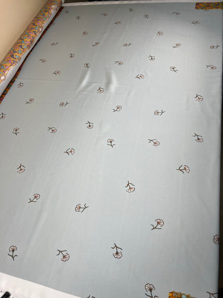 Polyester Sateen Printed Yellow Shades