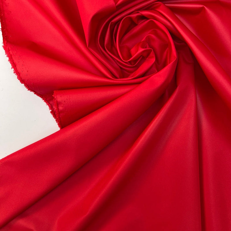 Italian Red Polyester Satin