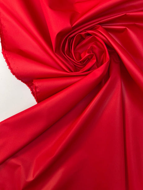 Italian Red Polyester Satin