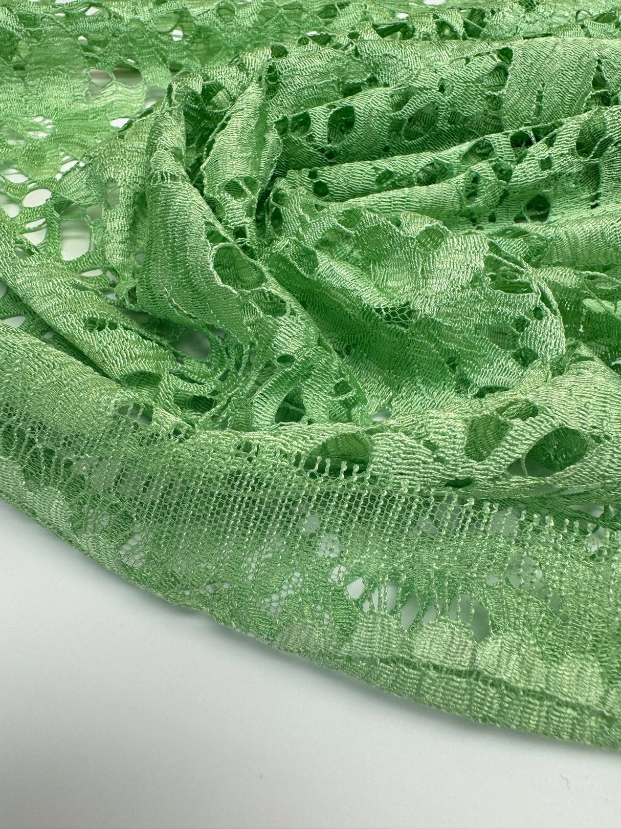 Polyester Lace Floral Green