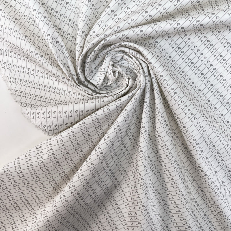 Cotton Twill Printed White