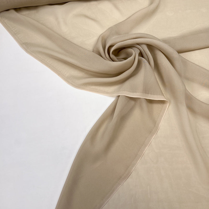 Beige Viscose Crepe