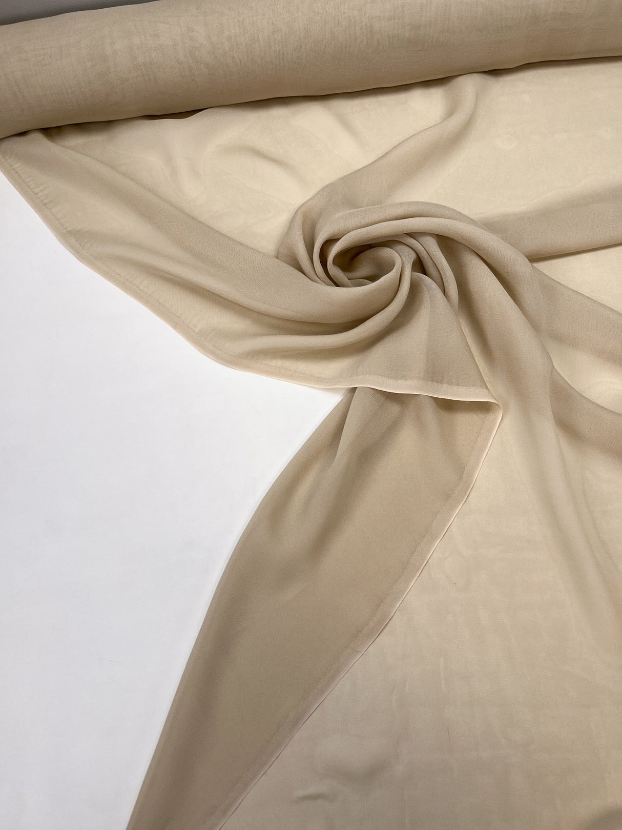 Beige Viscose Crepe