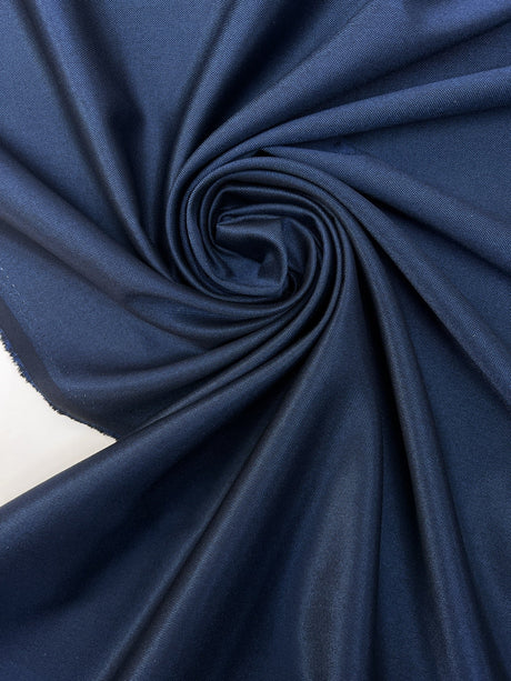 Italian Changeant Jacquard Suiting Fabric Blue Black