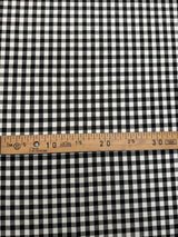 Viscose Blend Checked Fabric Black White