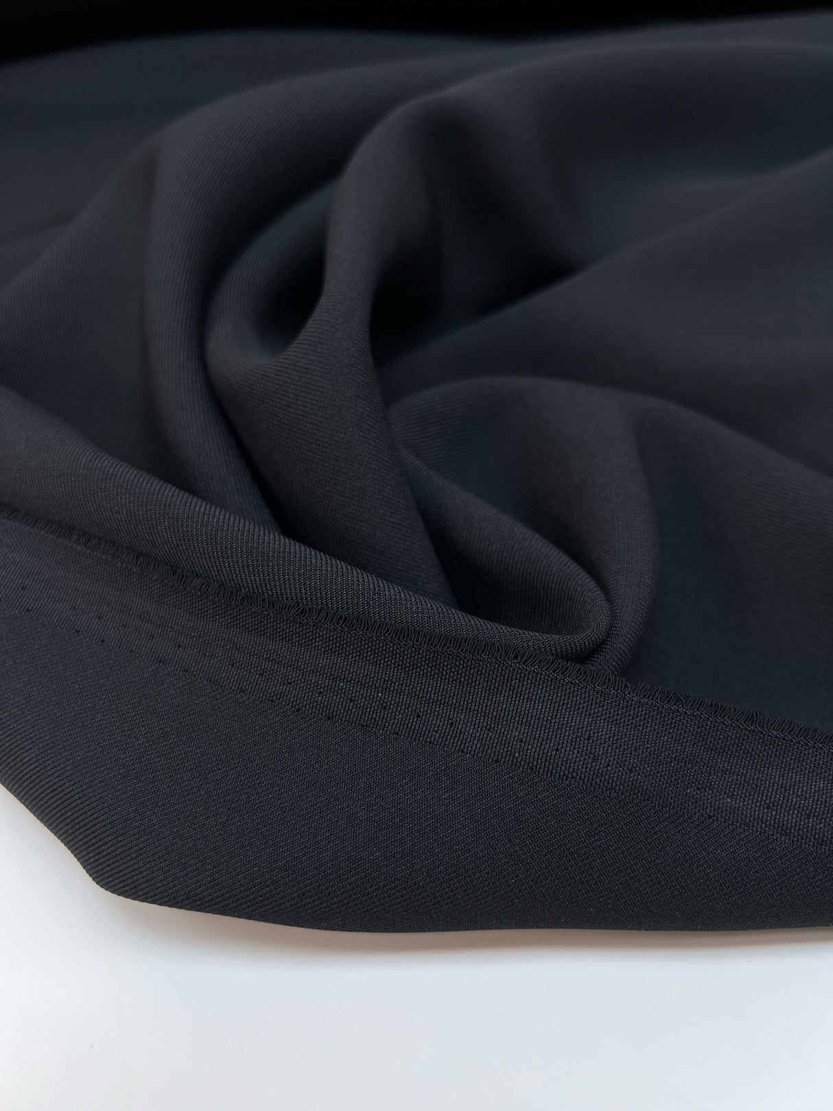 Black Polyamide Twill Suit Fabric