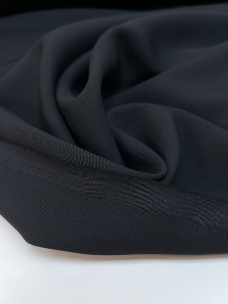 Black Polyamide Twill Suit Fabric