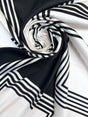 Polyamide Sateen Geometric Black White
